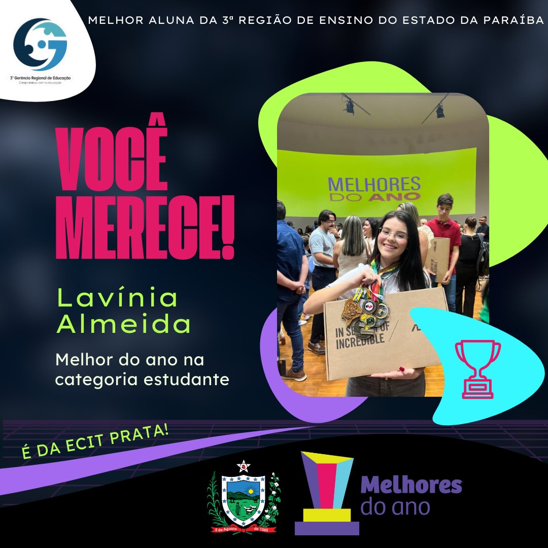 Lavínia Almeida - Melhor Aluna
